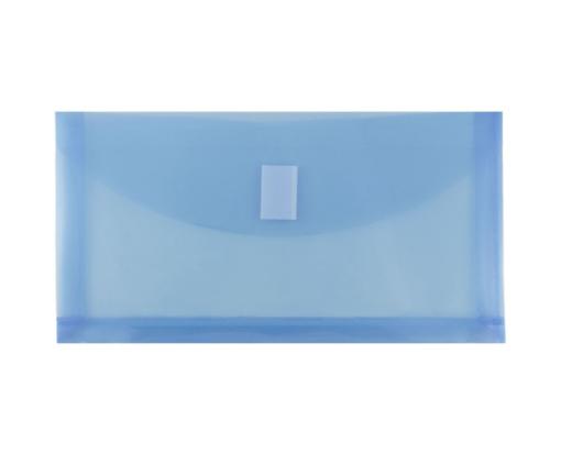 5 1/4 x 10 Plastic Expansion Envelopes with Hook & Loop Closure - #10 Booklet - 1 Inch Expansion - (Pack of 12) Blue