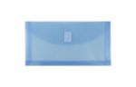 5 1/4 x 10 Plastic Expansion Envelopes with Hook & Loop Closure - #10 Booklet - 1 Inch Expansion - (Pack of 6) Blue