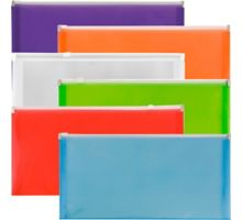 5 x 10 Plastic Envelopes with Zip Closure - #10 Booklet - (Pack of 6)