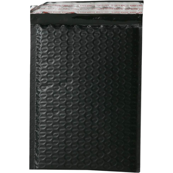 6 1/2 x 9 1/2 Bubble Mailer Black Matte