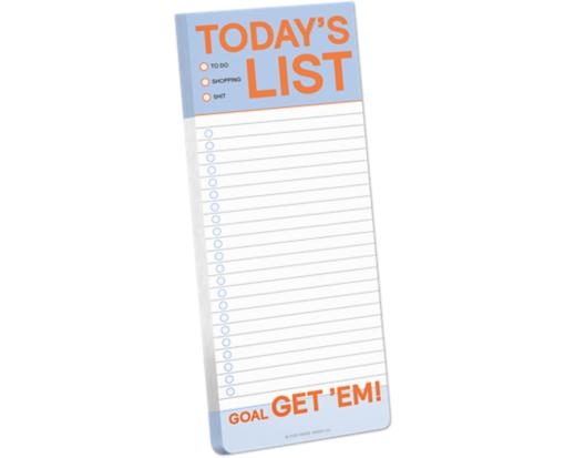 3 1/2 x 9 Make-a-List Note Pad (50 Sheets) Blue "Today's List"
