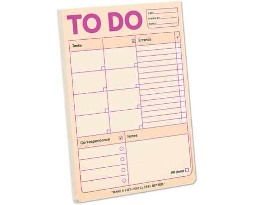 6 x 9 Classic Notepad (60 Sheets) Peach - To Do
