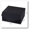 8 x 8 x 4 Collapsible Gift Box w/Magnetic Closure & 2PCS of Tissue Paper Black