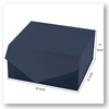 8 x 8 x 4 Collapsible Gift Box w/Magnetic Closure & 2PCS of Tissue Paper Navy