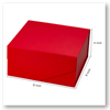 8 x 8 x 4 Collapsible Gift Box w/Magnetic Closure & 2PCS of Tissue Paper Red