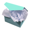 8 x 8 x 4 Collapsible Gift Box w/Magnetic Closure & 2PCS of Tissue Paper Tiffany Blue