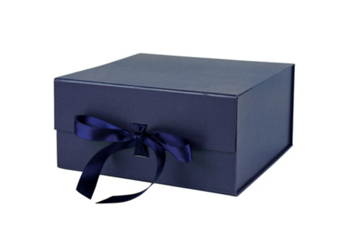 Louis Vuitton Drawer Gift Box Size 8” x 5.5 Inches Blue Ribbon and Card