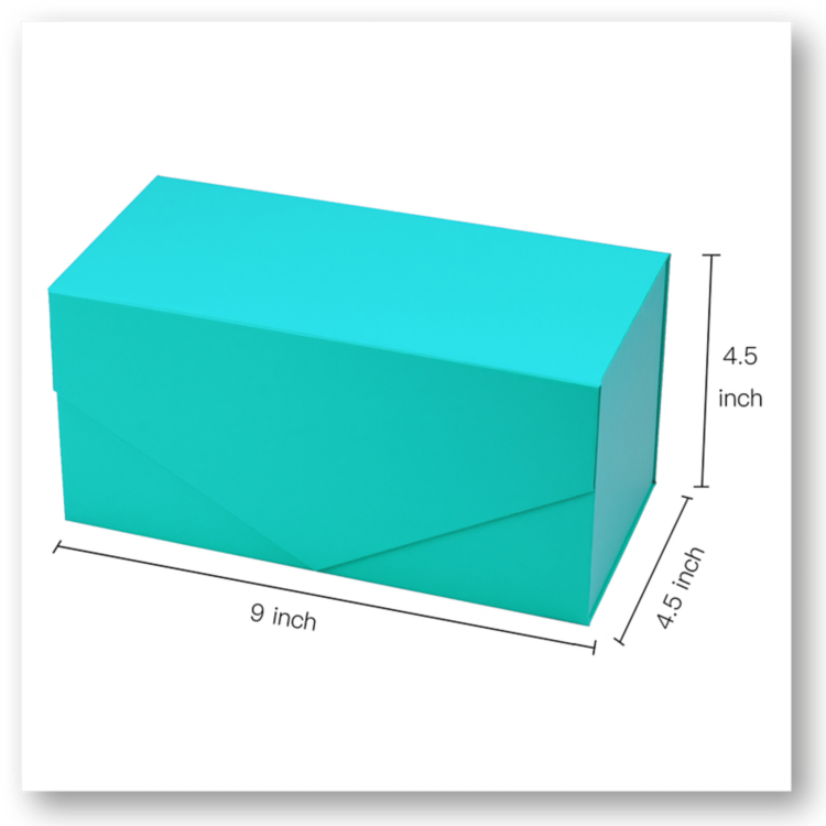 9 x 4 1/2 x 5 Collapsible Gift Box with Magnetic Closure & 2PCS of Tissue Paper Tiffany Blue
