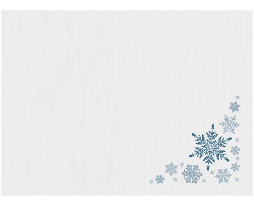 #17 Mini Envelope (2 11/16 x 3 11/16) White - Snowflakes