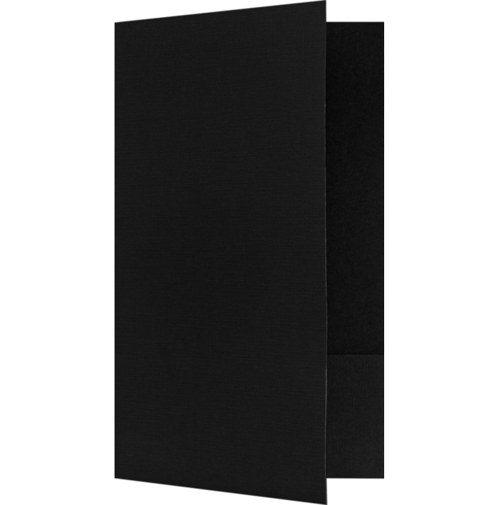 Blank 9 x 14 1/2 Legal Folder-Black Linen 