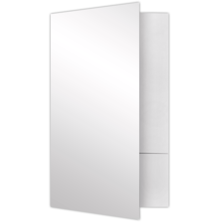 9 x 14 1/2 Legal Folder White Gloss