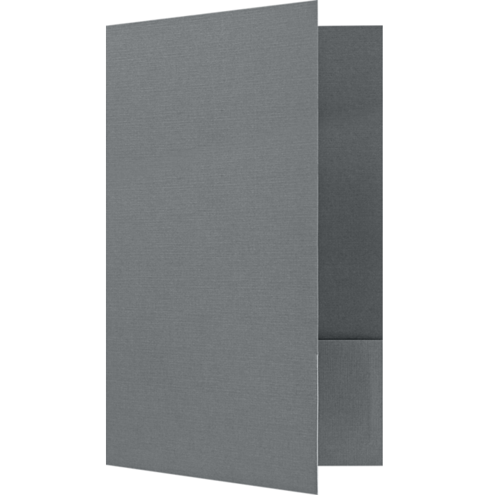 9 x 14 1/2 Legal Folder Sterling Gray Linen