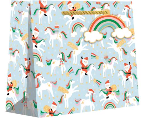 Large Gift Bag (12 1/2 x 10 x 5) Merry Unicorns