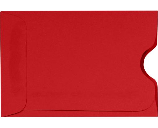 Credit Card Sleeve (2 3/8 x 3 1/2) Ruby Red