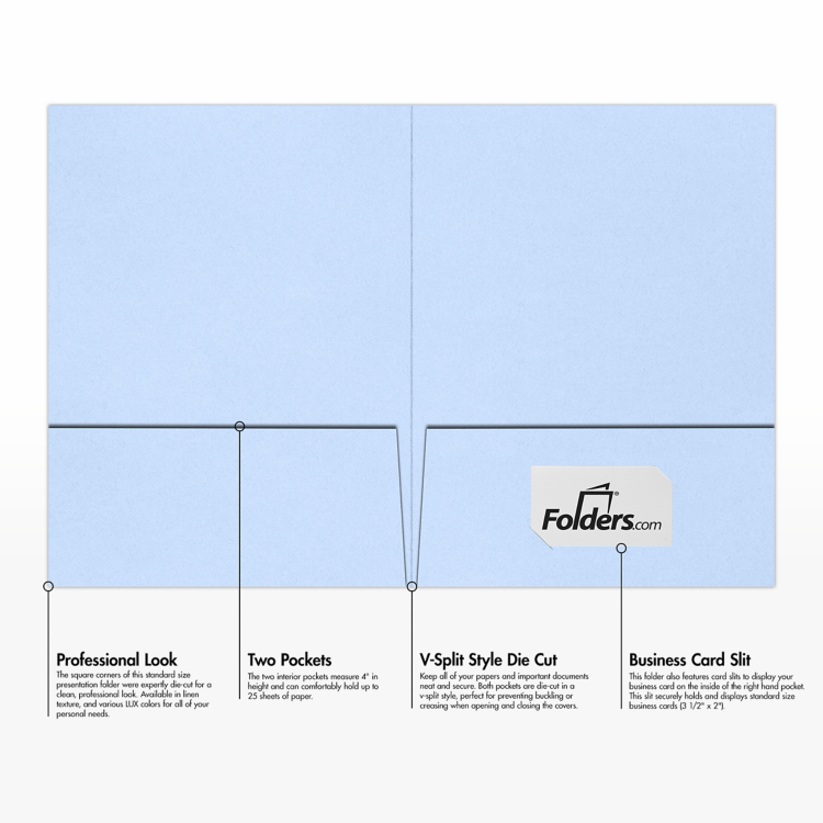 9 x 12 Presentation Folder Baby Blue