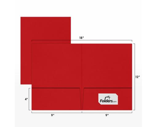 9 x 12 Presentation Folder Ruby Red