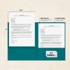 9 x 12 Presentation Folder Teal