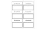 3 1/3 x 4 Rectangle (1 Color) Laser Sheet Mailing Label (6 per sheet) White w/Black To