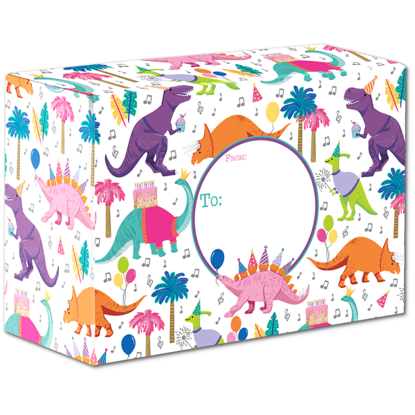 Small Mailing Box (9 1/2 x 6 1/2 x 4) Dino Party