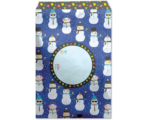 Small Mailing Envelope (6 x 9 1/2) Snowman Party