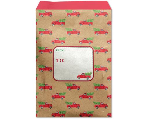Small Mailing Envelope (6 x 9 1/2) Red Pickup Truck