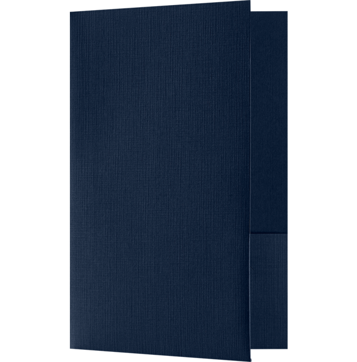5 3/4 x 8 3/4 Small Presentation Folder Blue Linen