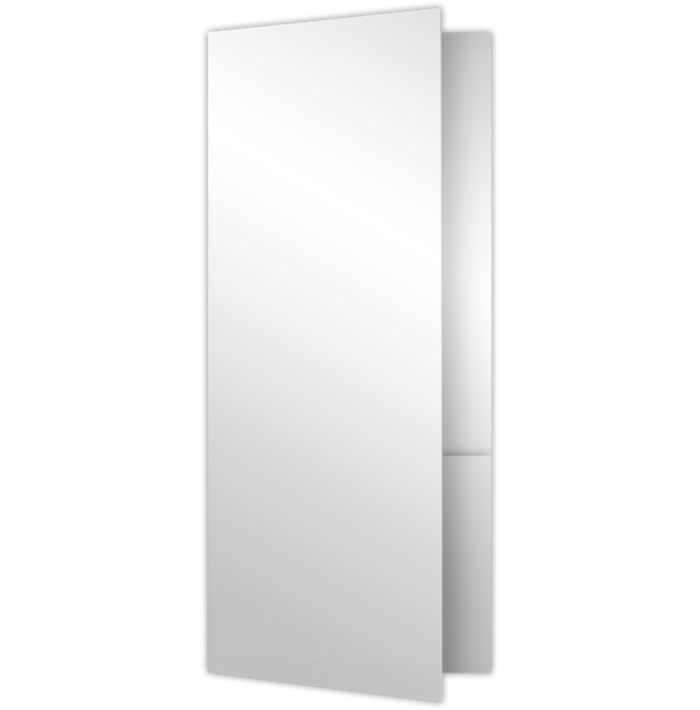 4 x 9 Mini Folder White Gloss