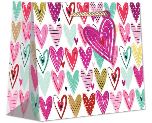 Medium Gift Bag (10 x 8 x 4) Pretty Hearts