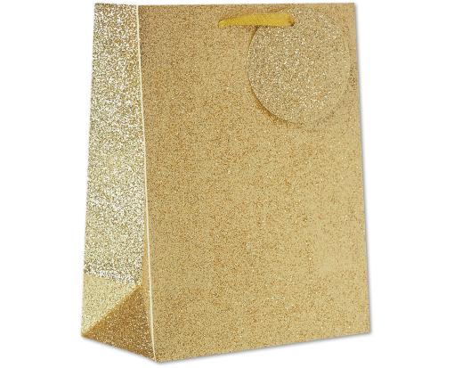 Medium Gift Bag (10 x 8 x 4) Gold Sparkle
