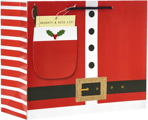 Medium Gift Bag (10 x 8 x 4) Santa's List