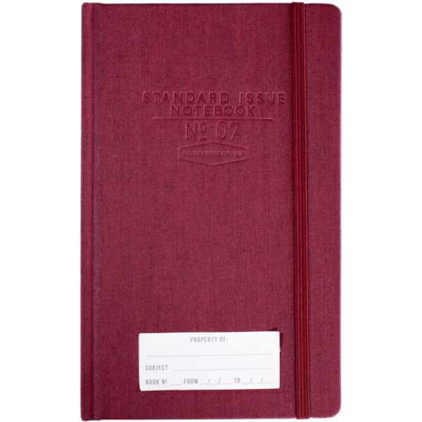 No. 7 Dot Grid Planner Notebook (6 x 8 1/4) Burgundy