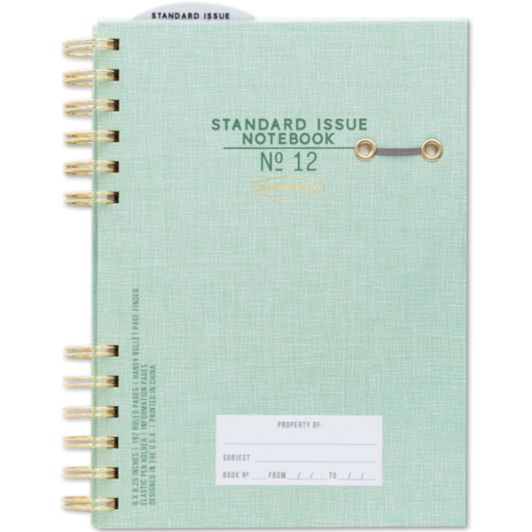 No. 12 Planner Notebook (6 x 8 1/4) Green - No. 12