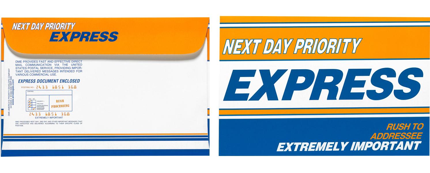 9 x 12 Booklet Express Envelope Next Day Express 
