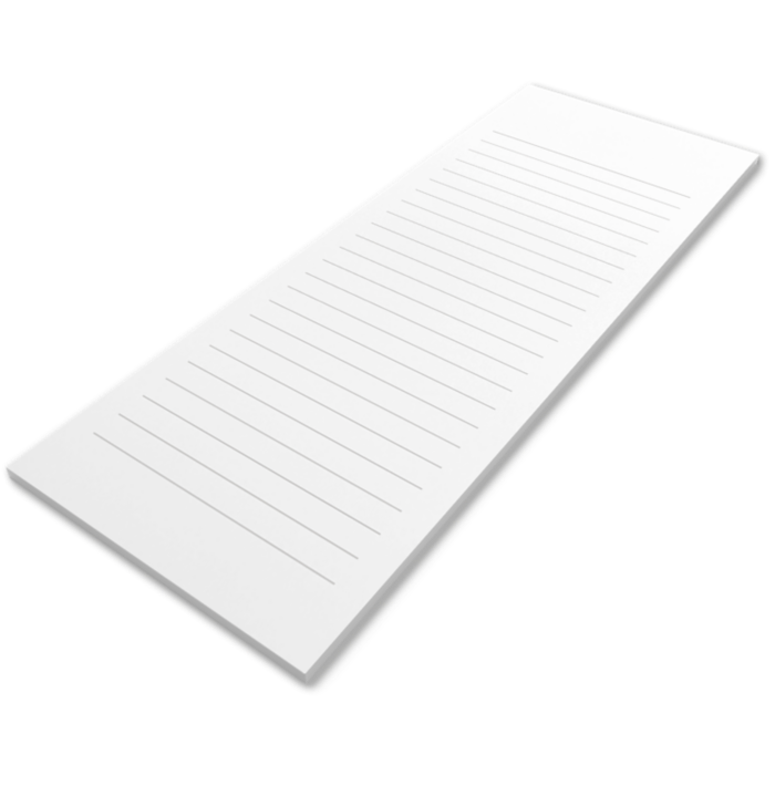 Blank 5 1/2 x 8 1/2 Ruled Notepad (50 Sheets/Pad)-White 100% Recycled ...