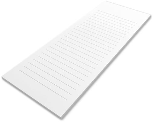 5 1/2 x 8 1/2 Ruled Notepad (50 Sheets/Pad) White 100% Recycled