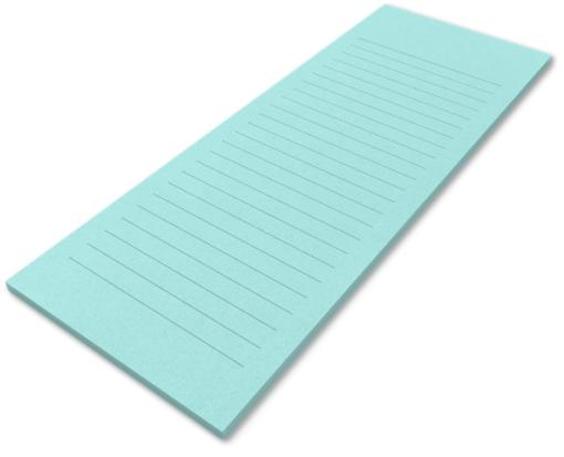 5 1/2 x 8 1/2 Ruled Notepad (50 Sheets/Pad) Seafoam