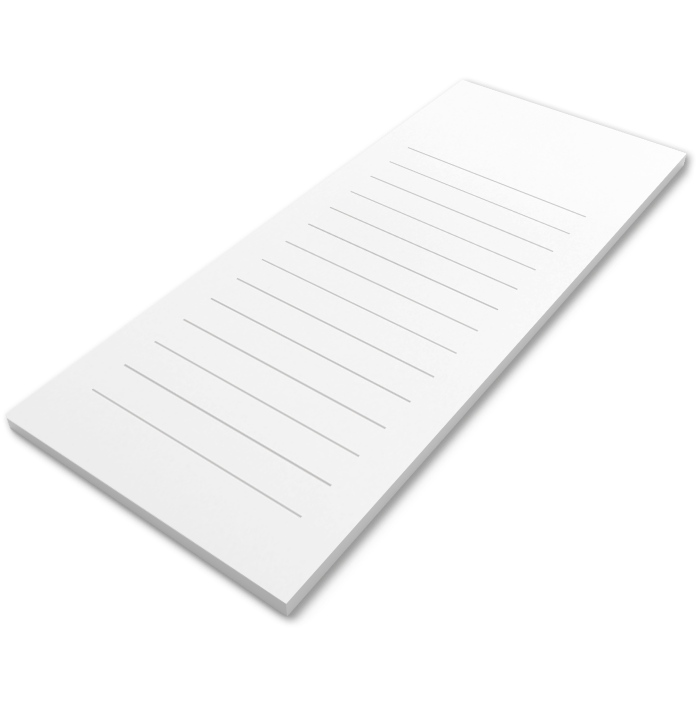 Blank 4 x 5 1/2 Ruled Notepad (50 Sheets/Pad)-White 100% Recycled ...