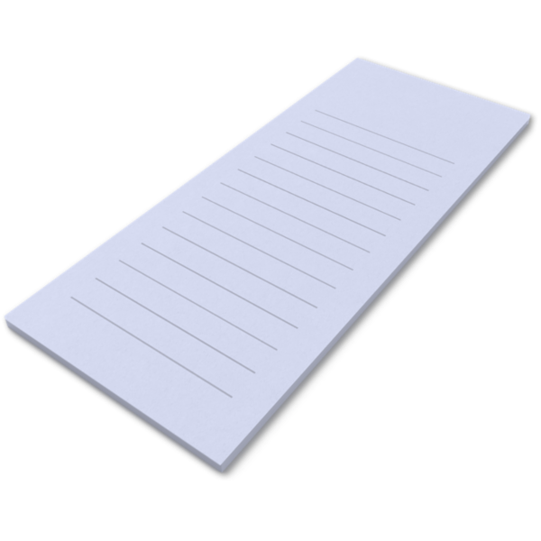 Blank 4 x 5 1/2 Ruled Notepad (50 Sheets/Pad)-Lilac | Folders.com