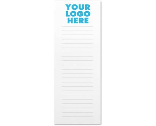3 x 8 Ruled Notepad (50 Sheets/Pad) (Full Color) White 60lb.