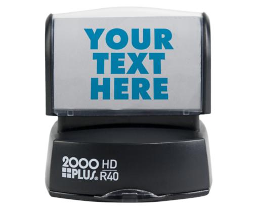 2000 Plus HD Pre-Inked Round Message Stamp (1 9/16 Diameter) Pre-Inked Round Message Stamp w/Black Ink