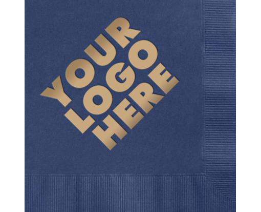 Foil Imprint Luncheon Napkin (Coined) Navy w/ Gold Foil
