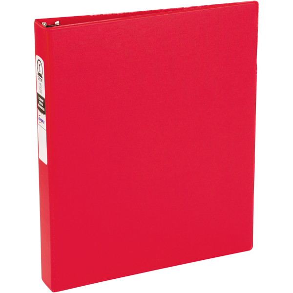 1" Economy Non-View Poly Binder w/Round Rings Red