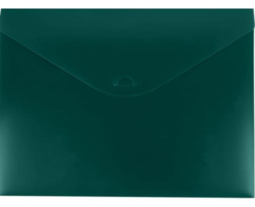Poly Envelope w/Half-Moon Closure (9 1/2 x 12 1/2, Flap 4 1/2) Forest Green