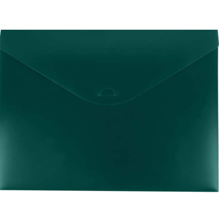Poly Envelope w/Half-Moon Closure (9 1/2 x 12 1/2, Flap 4 1/2) Forest Green