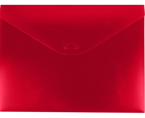 Poly Envelope w/Half-Moon Closure (9 1/2 x 12 1/2, Flap 4 1/2) Red