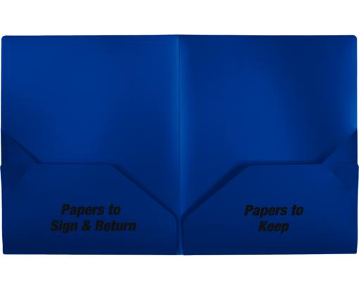 9 1/2 x 11 3/4 Poly Folder Par Blue