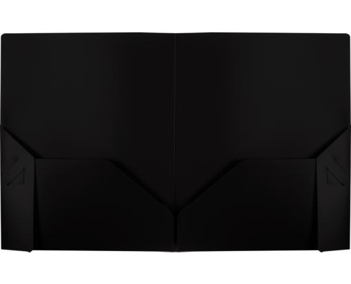 9 1/2 x 11 3/4 Poly Folder w/Tuck Tabs Black