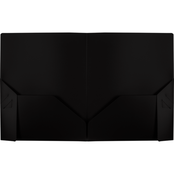 9 1/2 x 11 3/4 Poly Folder w/Tuck Tabs Black