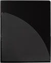 9 1/2 x 11 3/4 Poly Folder w/Clear Front Pocket Black
