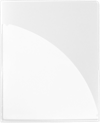 9 1/2 x 11 3/4 Poly Folder w/Clear Front Pocket White